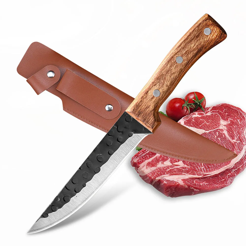 

Высокоуглеродистый боевой нож для костей, нож для нарезки рыбы, нож для кемпинга, Мясницкий кухонный инвентарь, кованый охотничий нож, инструменты для готовки