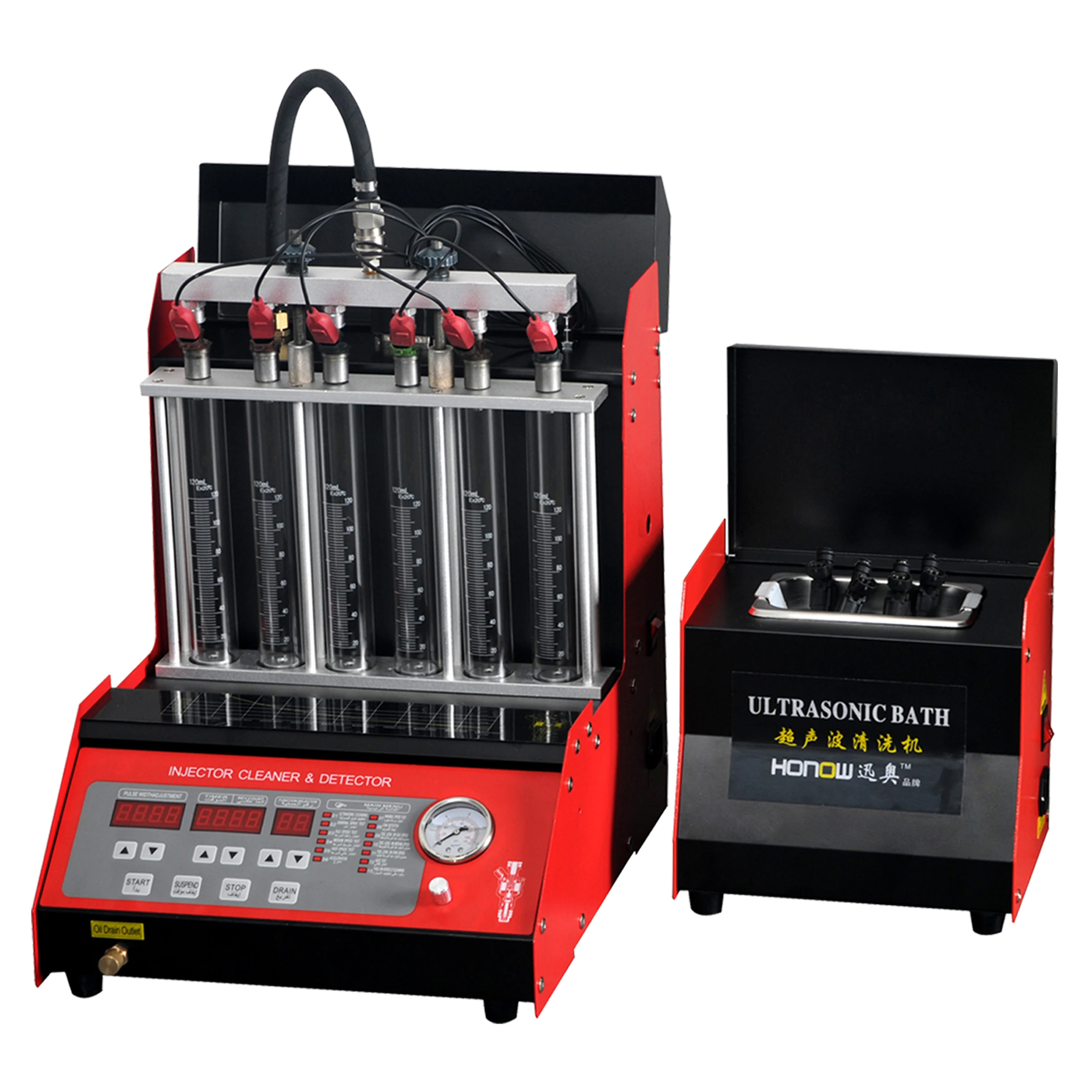 

HO-6C Automotive Fuel Injectors Tester & Cleaner 220V/110V With English/Arabic Panel For 6 Or 4 Or 2 Gasoline Injectors