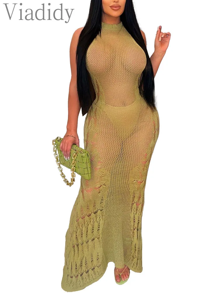 

Женское сексуальное однотонное пляжное платье-накидка без рукавов