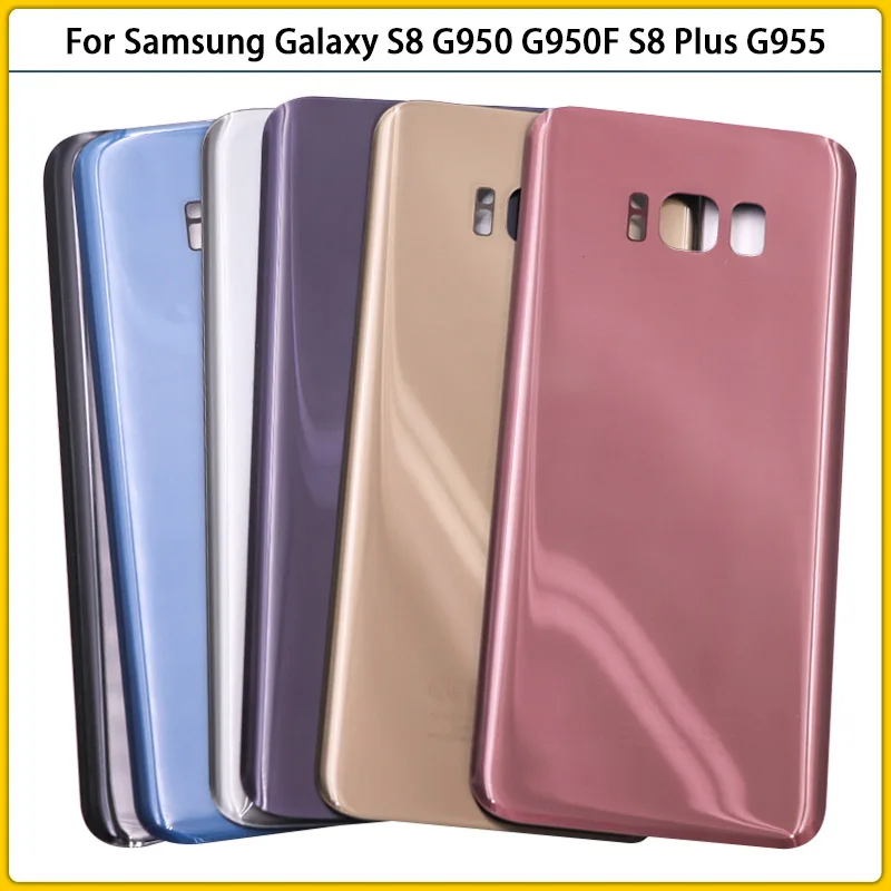 

10 шт. для Samsung Galaxy S8 G950 G950F S8 Plus G955 G955F задняя крышка батарейного отсека стеклянная панель Корпус клейкая Замена
