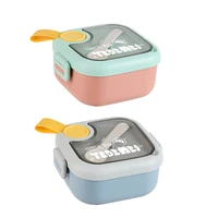 baby food lunch box spoon portable safety locking children storage container outdoor washable bowl tableware with lid