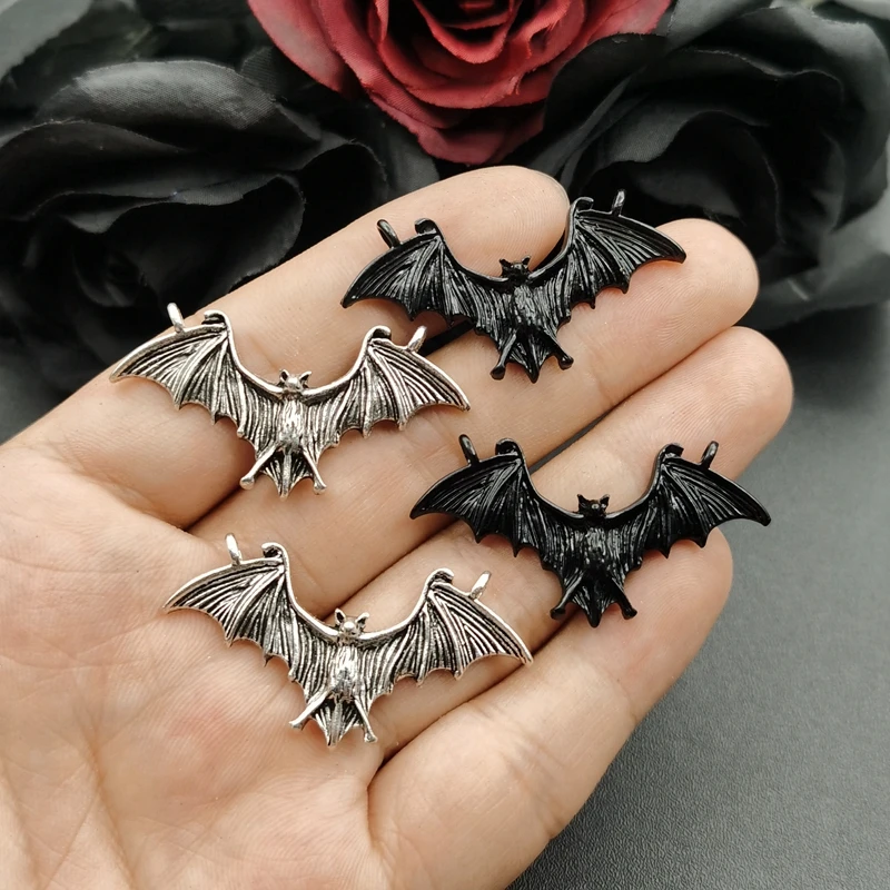 5 шт. 44*23 мм соединитель летучей мыши Подвески крылья вампир кулон подходит для