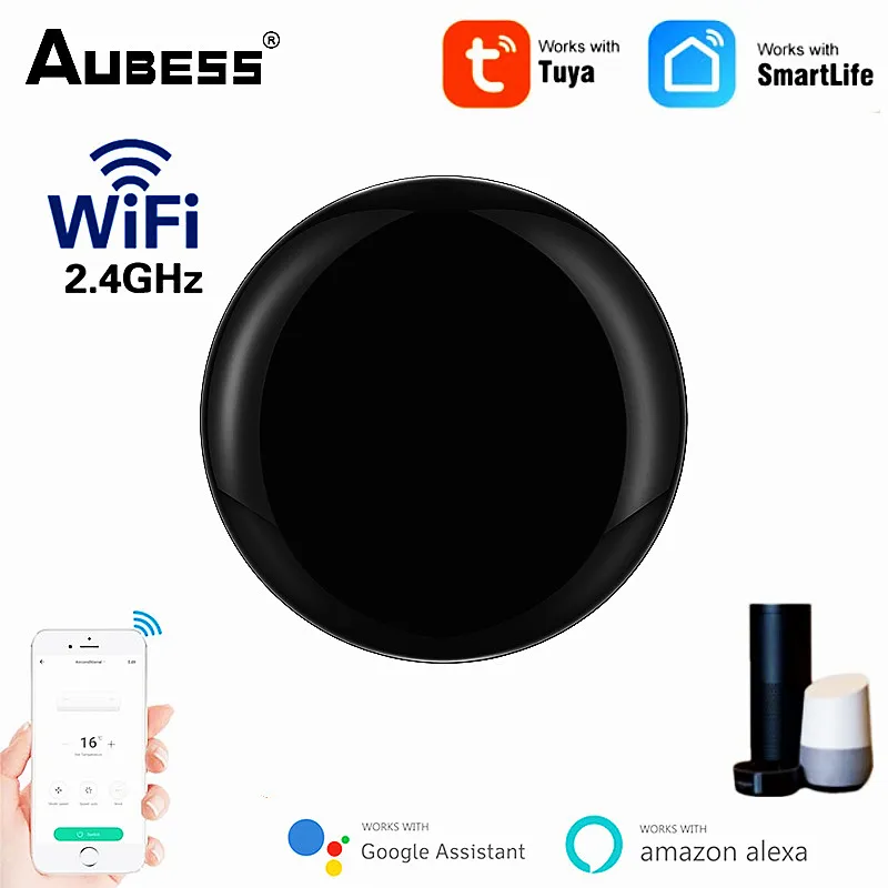 

Aubess Smart Universal Remote Controller,Smart Home Parts Air Conditioner TV DVD Fans For Smart Life Voice Via Alexa Google Home