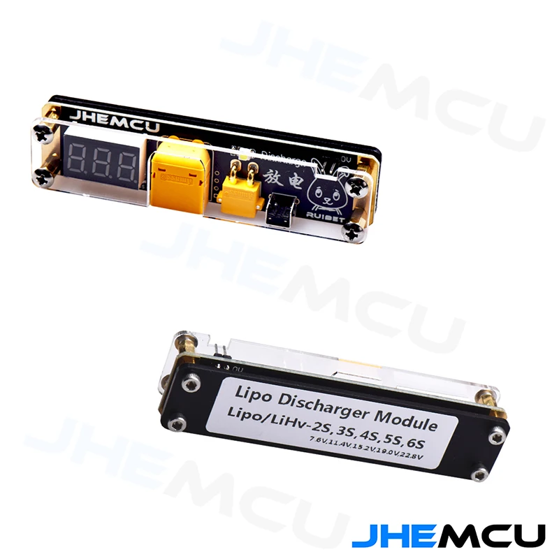 JHEMCU Ruibet LIPO Разрядный Модуль 2-6S Встроенный светодиодный индикатор 3 8 в 0 режим для