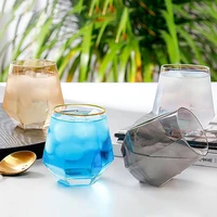 daily milk cup thickened crystal double layer glass juice cup wine cup