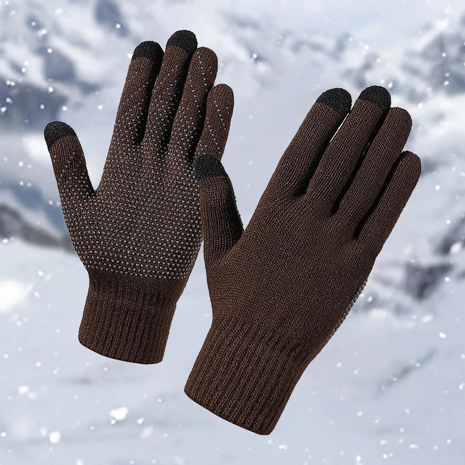 

Женские вязаные теплые и Нескользящие Зимние перчатки для верховой езды