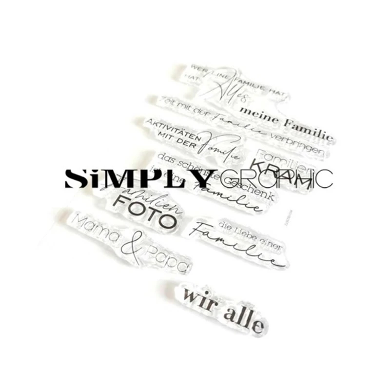 

New arrival German Transparent Clear Silicone Stamp Seal for DIY Scrapbooking Photo Album Decorative clear stamps