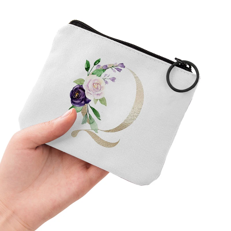 

Girl Cream Gold Cute Cartoon Print Coin Purse Women Kids Small Canvas Coin Money Card Holder Wallet Pouch Earphone Key Bags