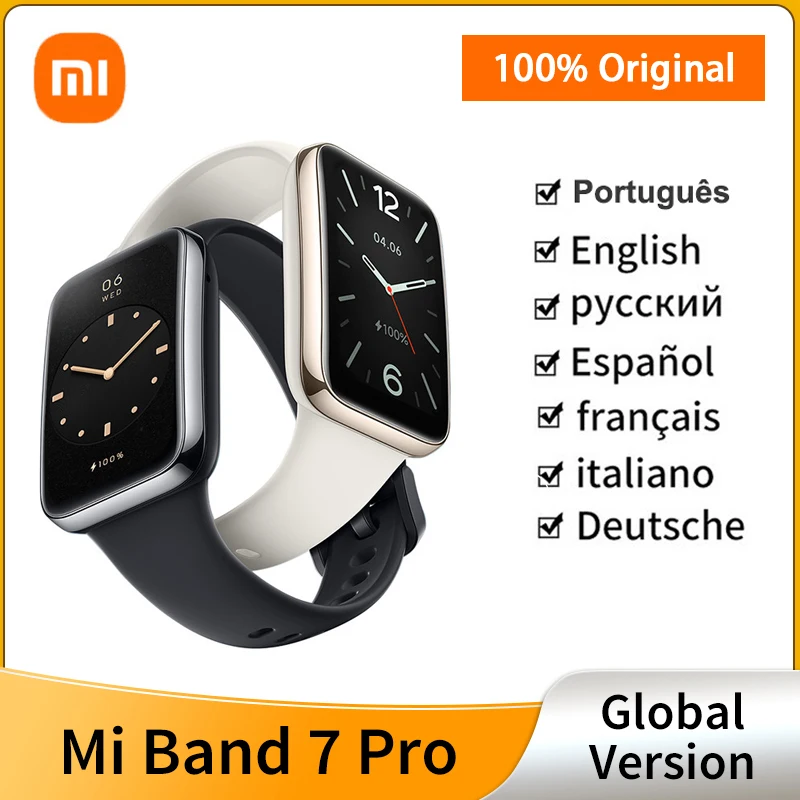 

Global Version Xiaomi Mi Band 7 Pro GPS Smart Bracelet 1.64" AMOLED Screen Blood Oxygen Fitness Waterproof MiBand 7 Pro