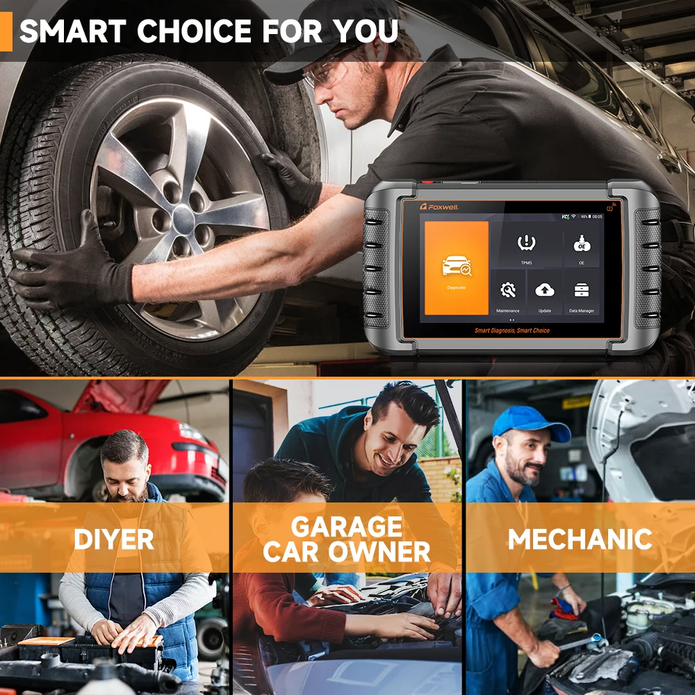 Инструмент программирования FOXWELL NT809TS TPMS все системы диагностики