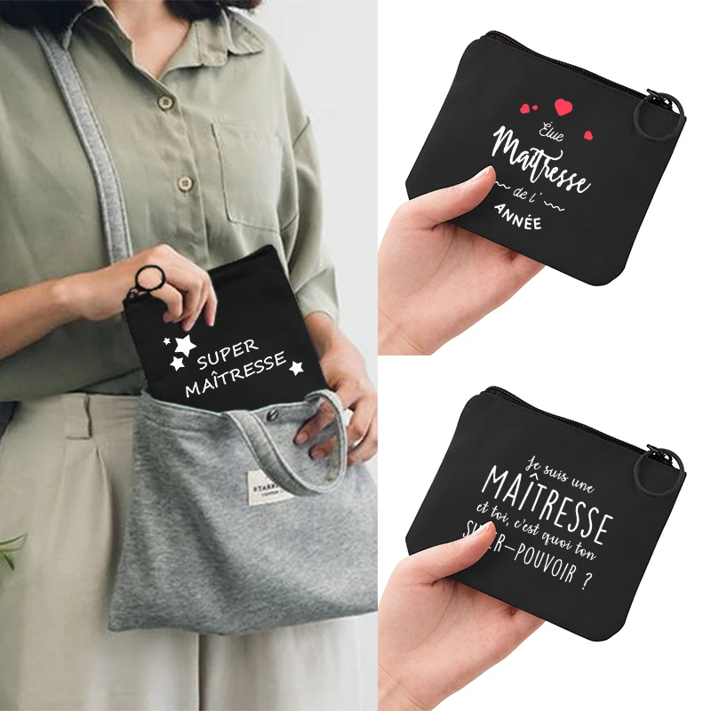 

Женский кошелек для мелочи, винтажный мини-кошелек с принтом "Thank You хозяйка", бытовой компактный кошелек на молнии с отделением для карт