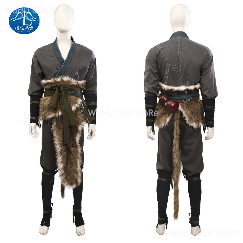 Аниме игра черный миф Wukong Косплей Костюм сужденный один косплей маска комикс