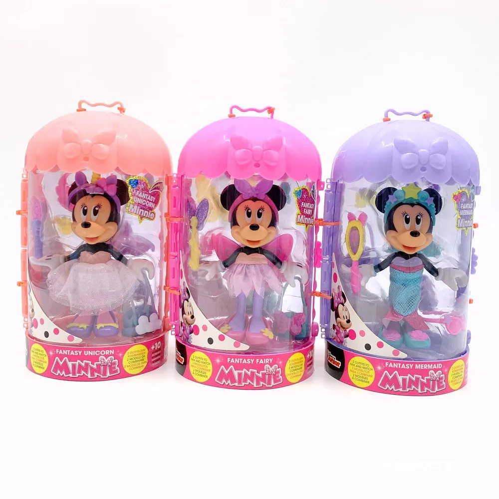 

Комбинированная игрушка «Минни» Disney, подвижная одежда, аксессуары, сменная модель, фигурка Микки, изысканная детская игрушка, подарок