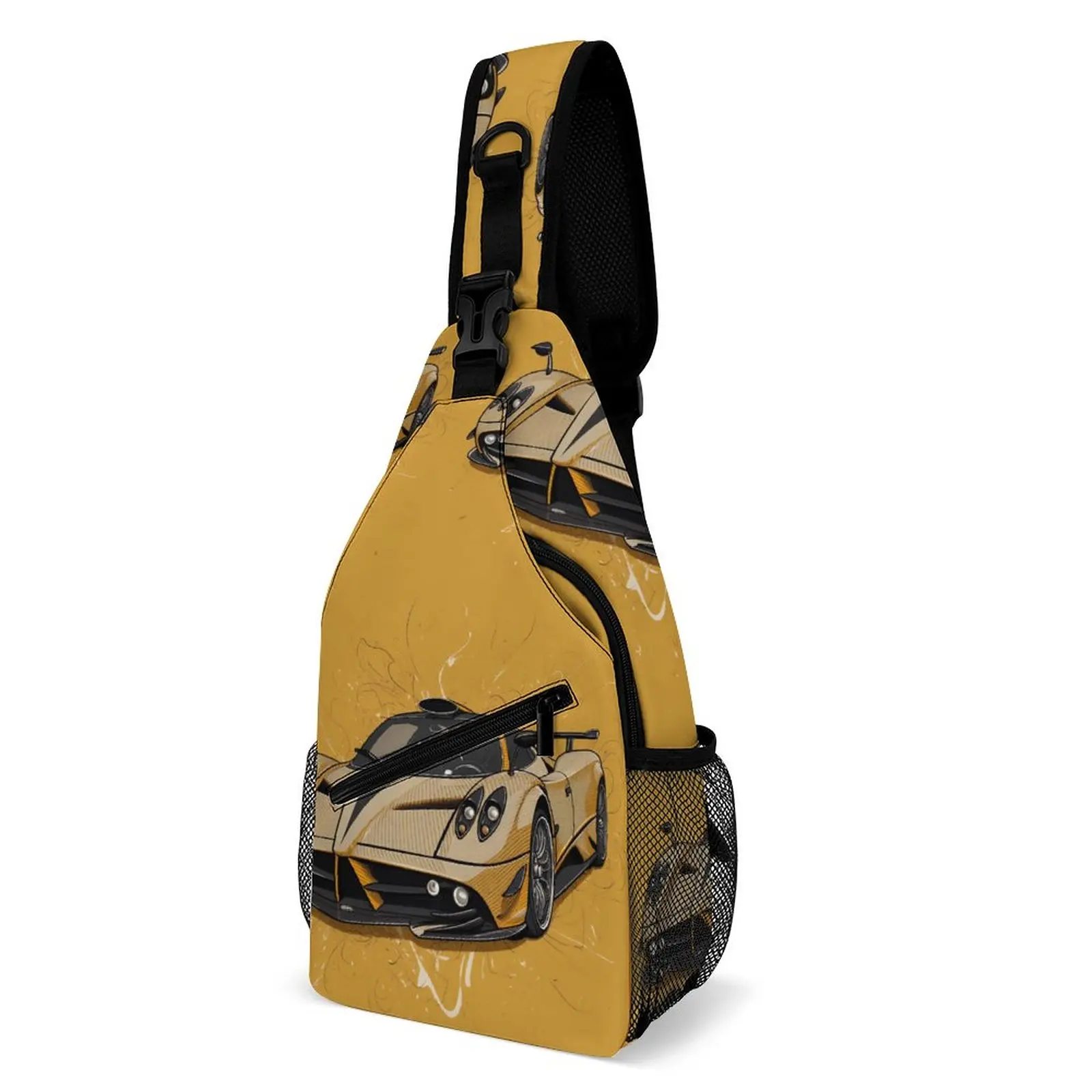 

Speed Sports Car Chest Bags Men Cartoon Graphic Sport Shoulder Bag Vintage Print Small Bag University Outdoor Style Sling Bags