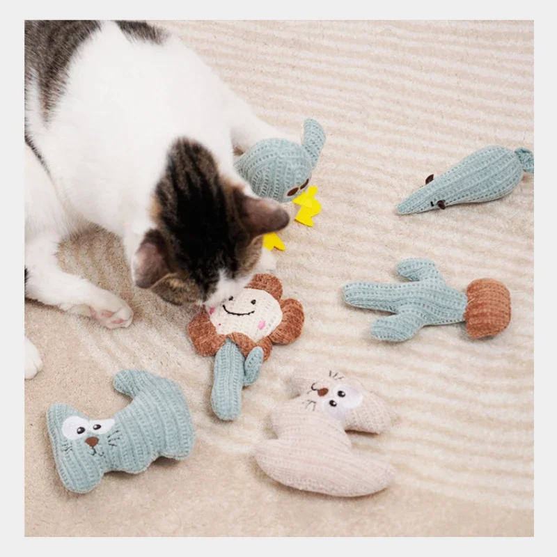 Игрушка для кошек кошачья мята 3D набивные пингвины мыши котенок искусственная