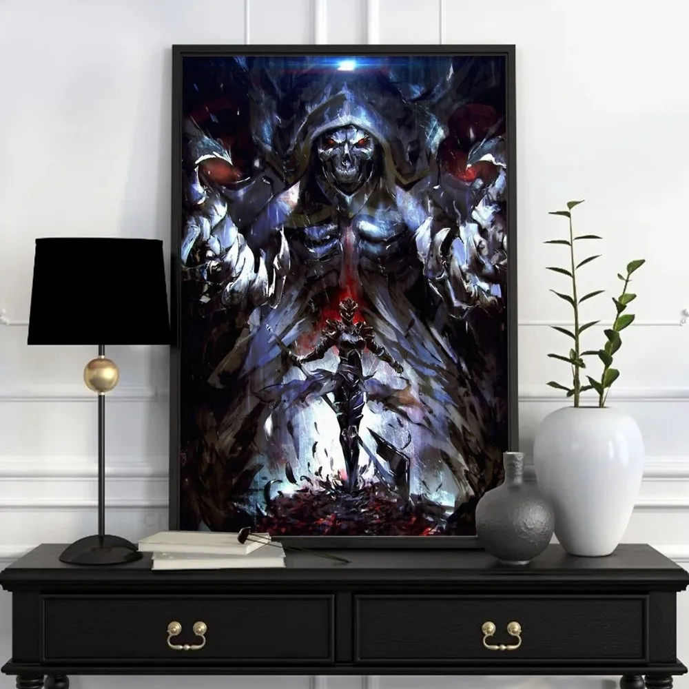 Аниме Overlord плакат с бумажным принтом для дома гостиной спальни входа бара кафе