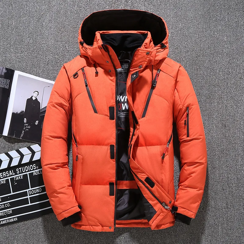 

Winter Puffer Jacket Men Clothing Fashion White Duck Down Jacket for Men Casual Warm Hooded Male Coats Jaqueta Masculina Lq767