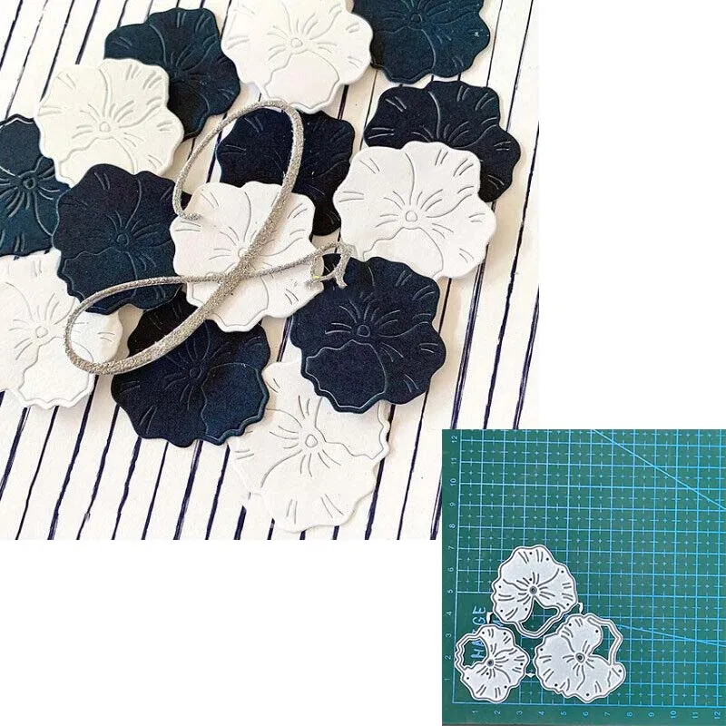 

3D Flowers Paper Cut Metal Cutting Dies New Diy Embossing Stencil Scrapbooking Dies For Blade Punch Card Making 2023