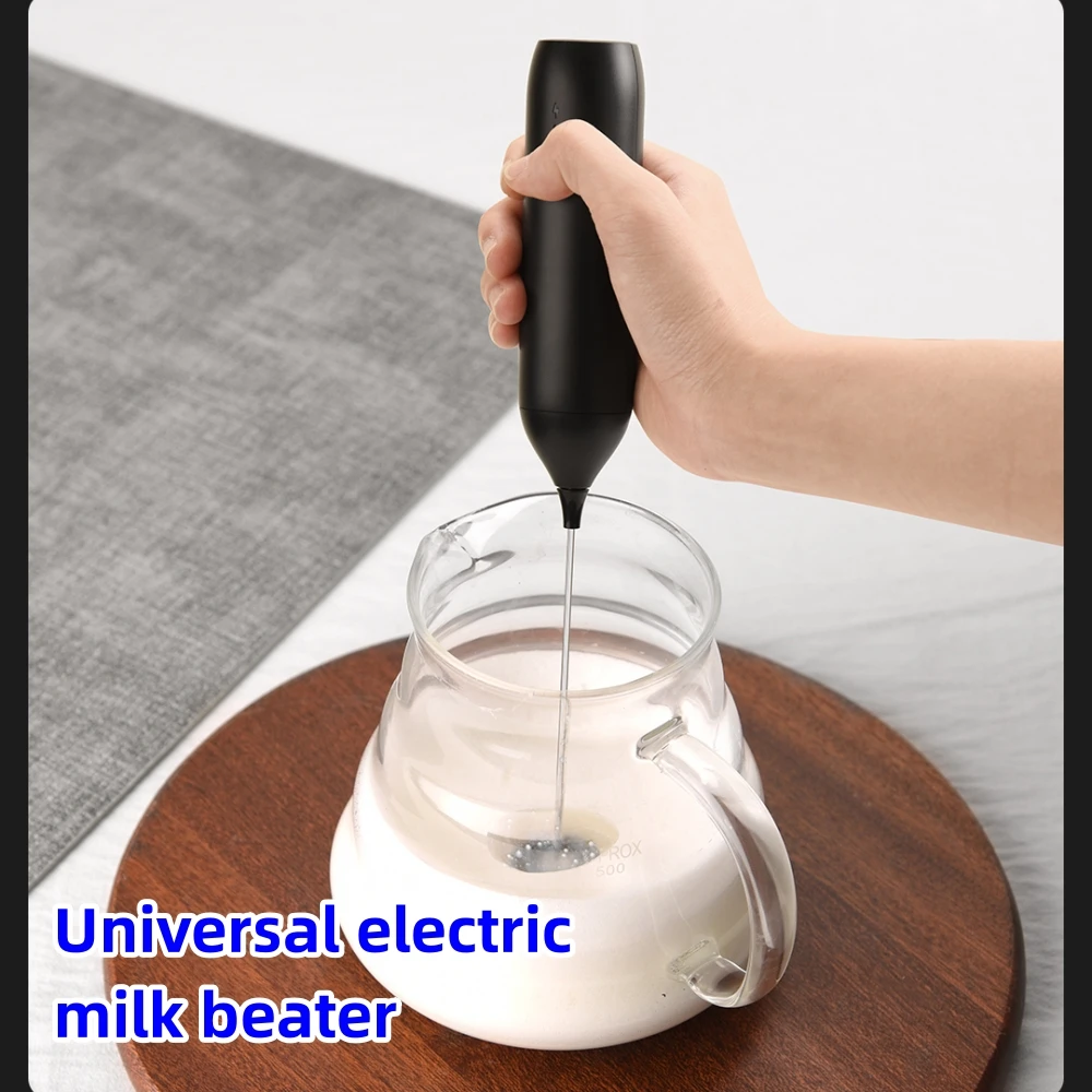 

Electric Milk Frother Stainless Steel Mini Foam Maker Rechargeable USB Type-C Cable Drink Mixer Whisk Beater for Coffee