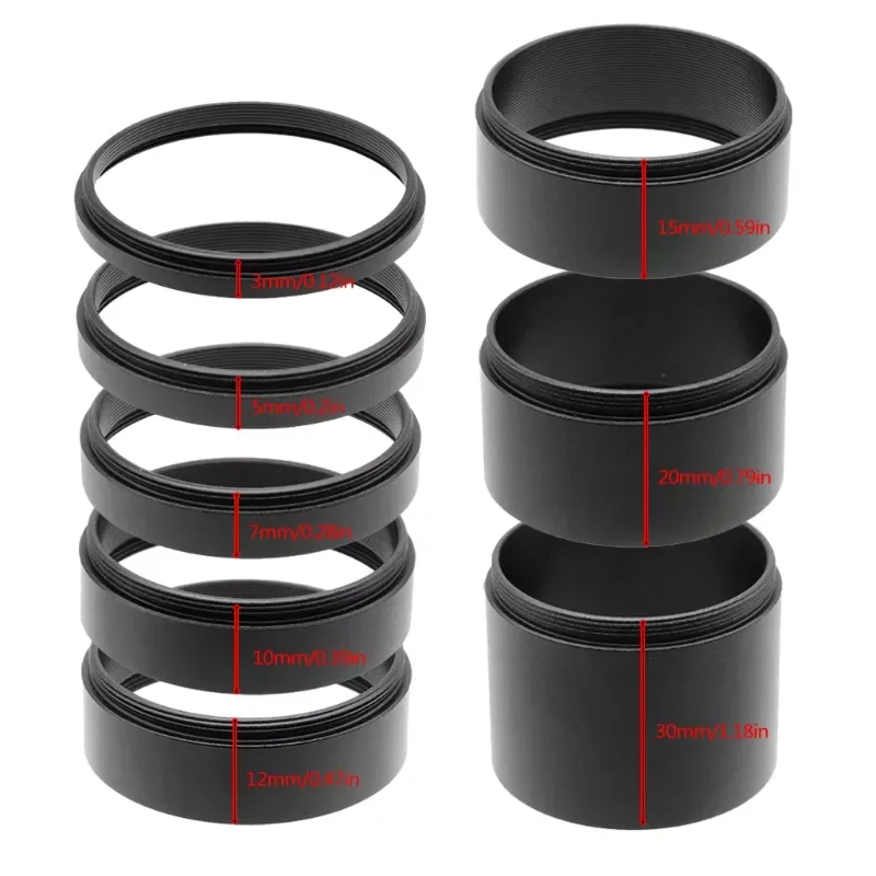 

M42x0.75 Thread Focal Length Extension Tube Kits 3/5/7/10/12/15/20/30mm For Astronomical Telescope photography T2 Extending X6HB
