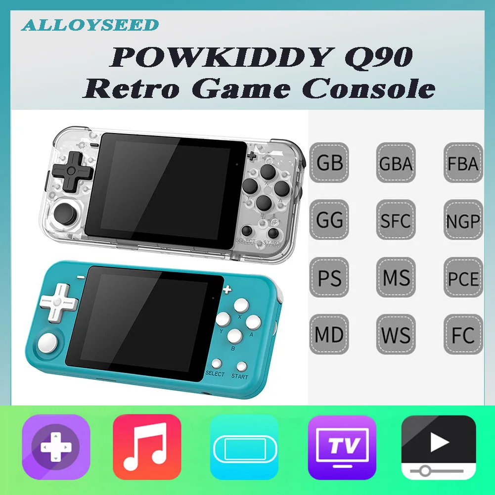 Игровая консоль POWKIDDY Q90 3 0 дюйма 16 имитаторов ГБ | Электроника