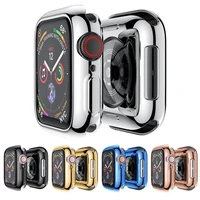 full case for apple watch series 38mm 40mm 41mm 42mm 44mm 45mm clear screen protector soft tpu cover for iwatch 7 se 6 5 4 3 2
