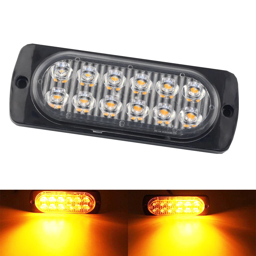 

1pcs Led Strobe Warning Light Cheap Strobe Grille Flashing Lightbar Truck Car Beacon Lamp Amber Traffic Light 12V 24V Car Light