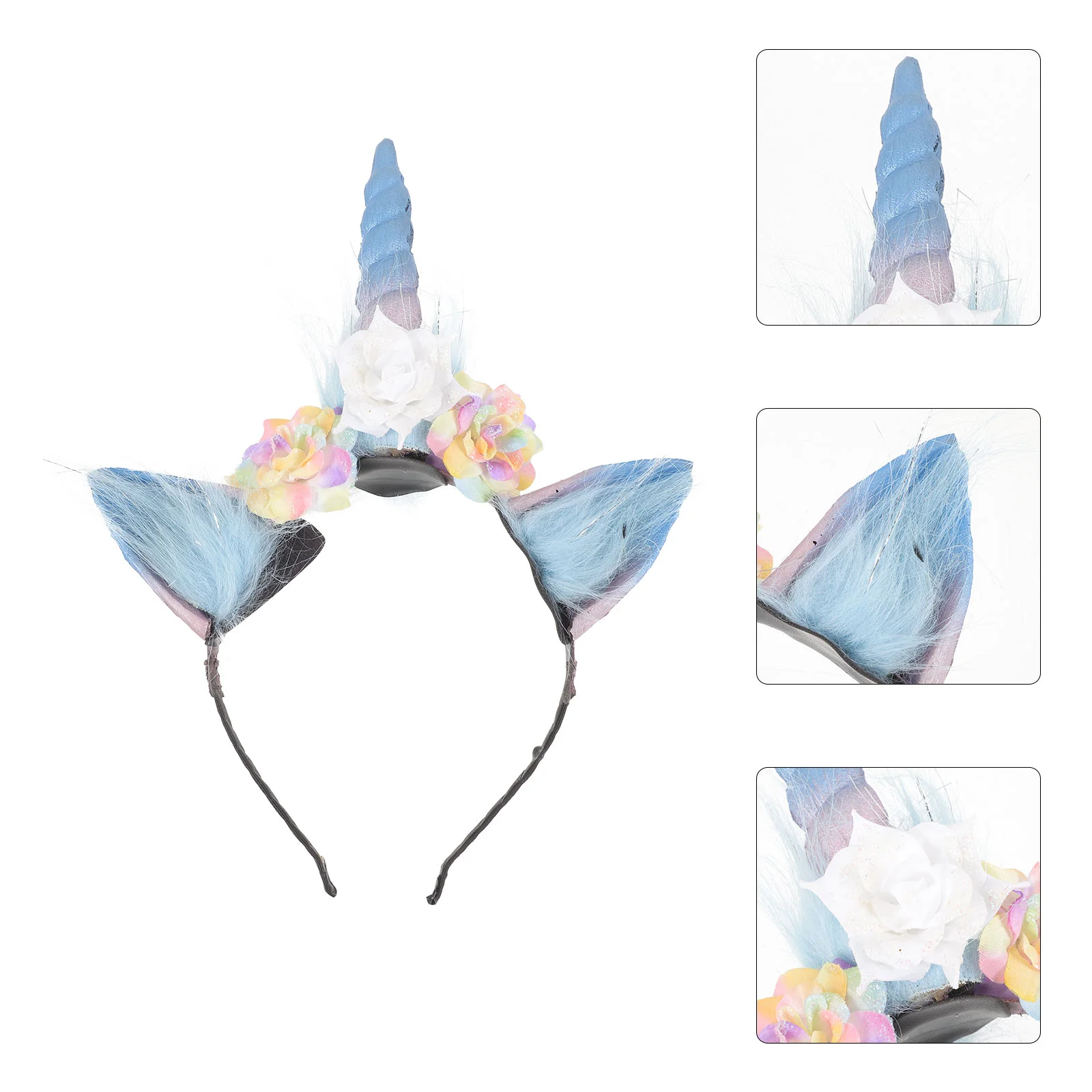 

Makeup Headbands Hair Hoop Halloween Hairband Unicorn Accessories Headdress Child