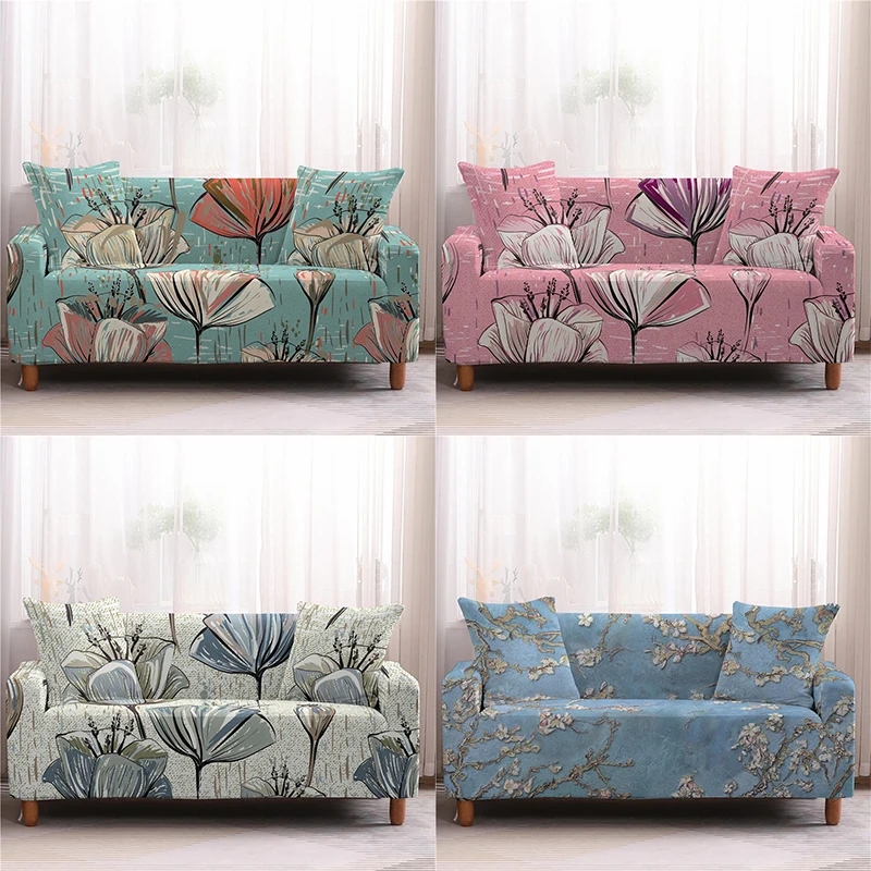

Oil Painting Floral Print Sofa Cover Home Decor Corner Sofa Covers Beach Cover Up All Sofas Universal Sofa Slipcover Furniture