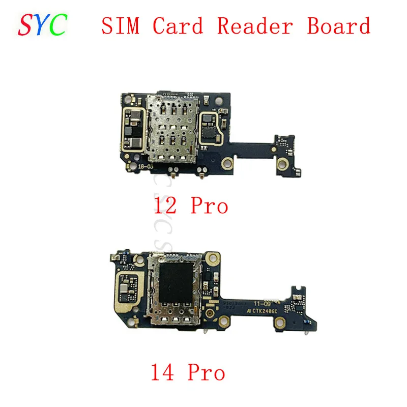 Фото Слот лотка для считывания SIM-карт для Xiaomi 12 Pro 14 Pro, устройство для чтения SIM-карт, гибкий кабель, запасные части №1