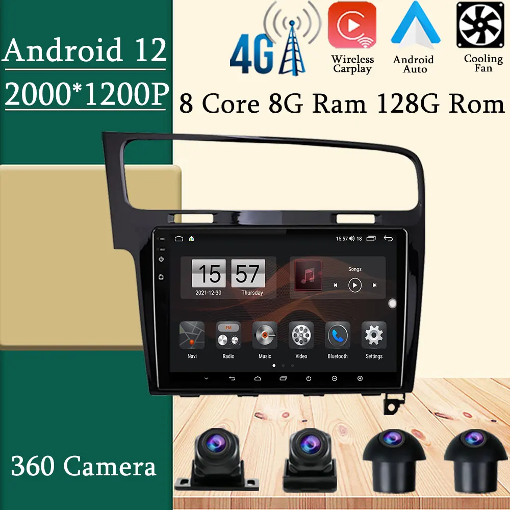 

Автомобильный мультимедийный плеер, 10,1 дюйма, Android 12, для Volkswagen Golf 7 2013-2017, радио, 4G, Wi-Fi, стерео, навигация, GPS, сенсорный экран