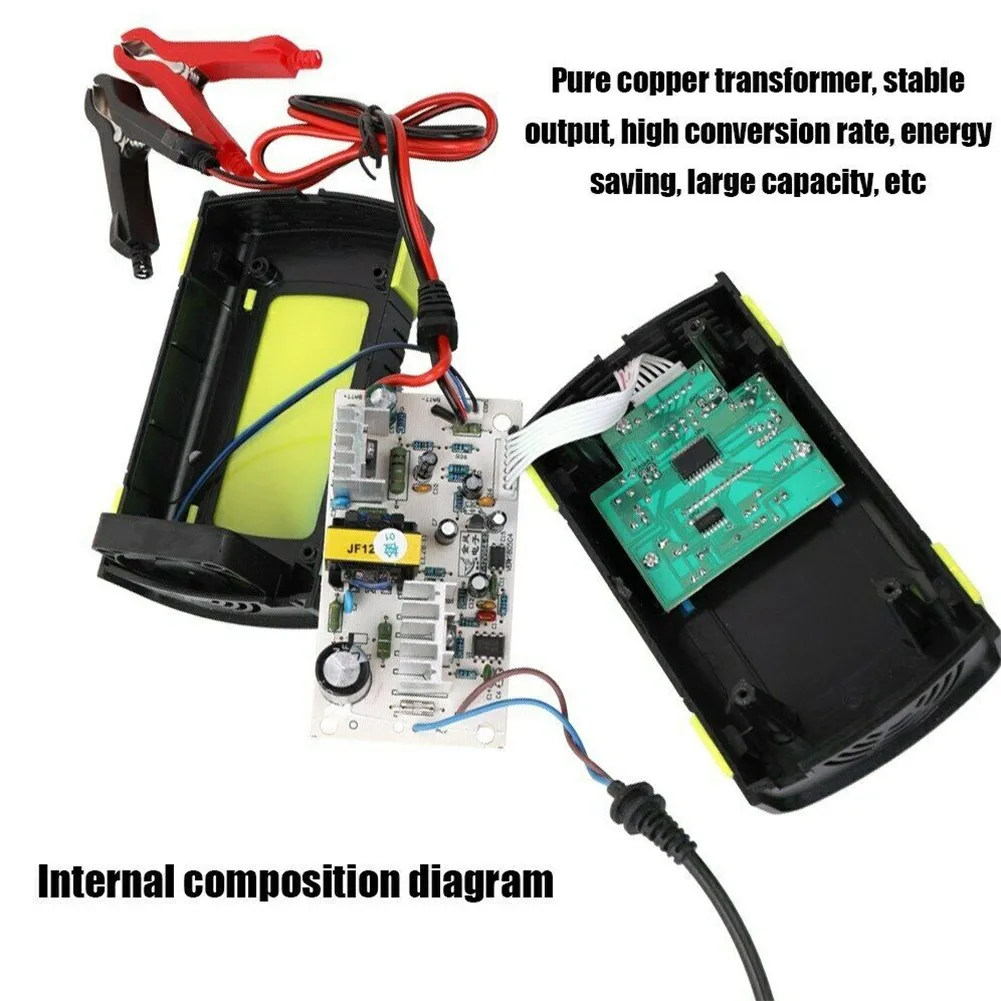 12V Pulse Repairing C-harger 6A Car Battery Charger Fast Power Charging Pulse Intelligent