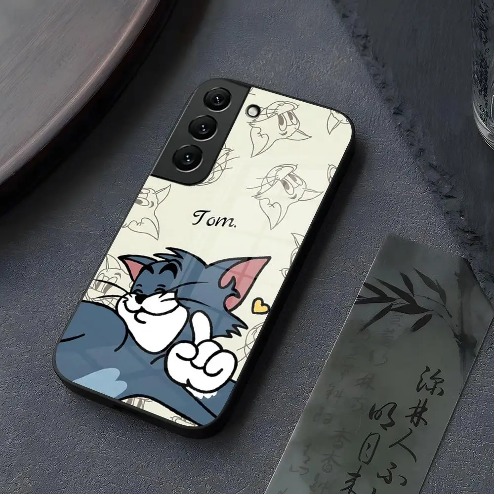Телефонный чехол J-JerryS T-TomS стекло для Samsung Galaxy S23 S24 S21 S22 S20 Ultra Fe Plus A34 A54 A24 A52 A53 M54