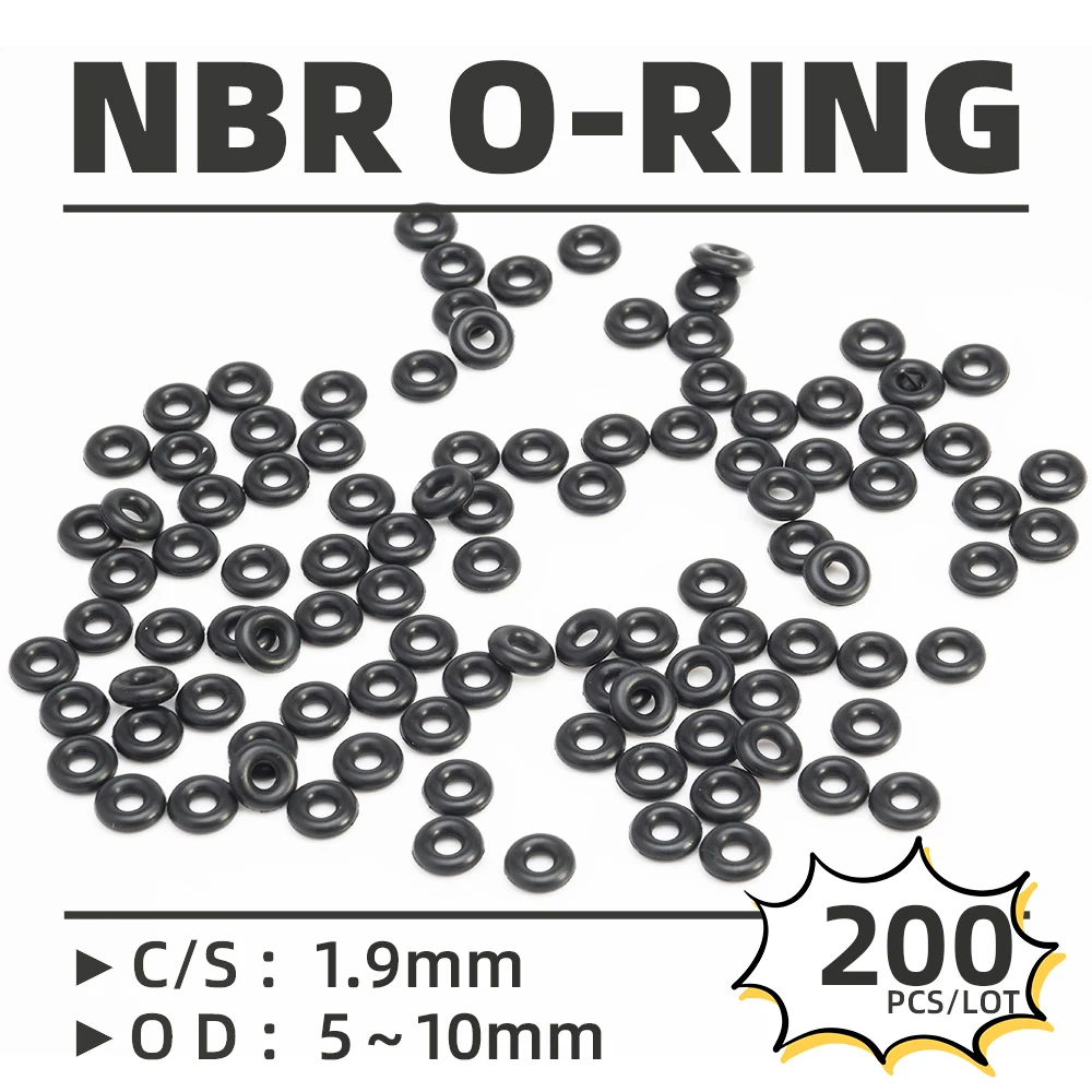 

Резиновый Черный NBR CS 200 мм OD 1,9, 5/5/5, 5/6/6, 5/7/7, 5/8/8/9/9/5/10 мм, уплотнительное кольцо, прокладка, маслостойкая, водонепроницаемая