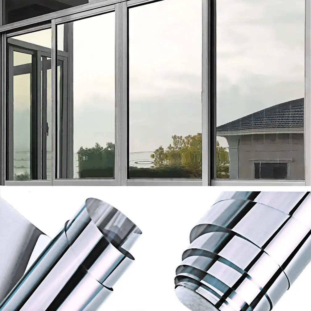 

Privacy Window Film Sun Blocking Mirror Reflective Tint One Way Heat Control Vinyl Anti UV Window Stickers for Home Office