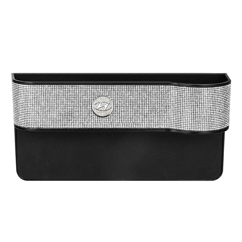 

Crystal Car Seat Crevice Storage Box Organizer Diamond Accessories For Hyundai Sonata Elantra Tucson Creta I30 Ix35 I40 IX20