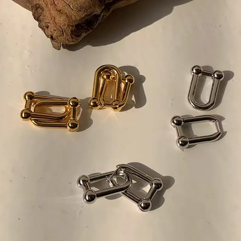 Геометрические креативные модные металлические серьги-гвоздики из цинкового