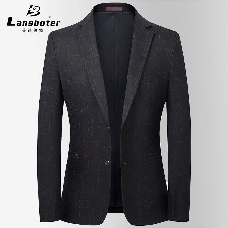 

Young and middle-aged men's Korean casual wool suit jacquard non ironing slim fitting small cross-border coat