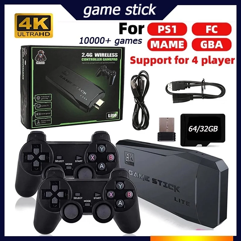 

Video Game Stick M8 With 10000/3500 Classic Retro Game Console Vidio Wireless 2.4G Controller Box 4K HDMI Original HD Li