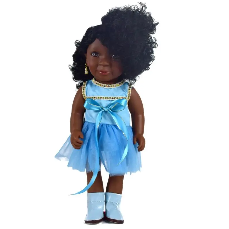 

High quality 16 inch plastic vinyl fashion black dolls wholesale