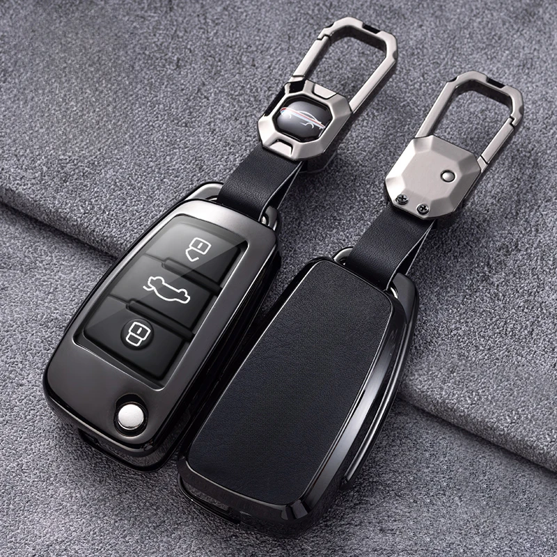 Чехол для автомобильного ключа Audi A1 A3 A4 8P 8L 8V A5 B6 B7 A6 A7 C5 C6 Q3 Q5 Q7 4F S3 S4 S6 RS3 TT B9 8S 8W 4M S5 S7