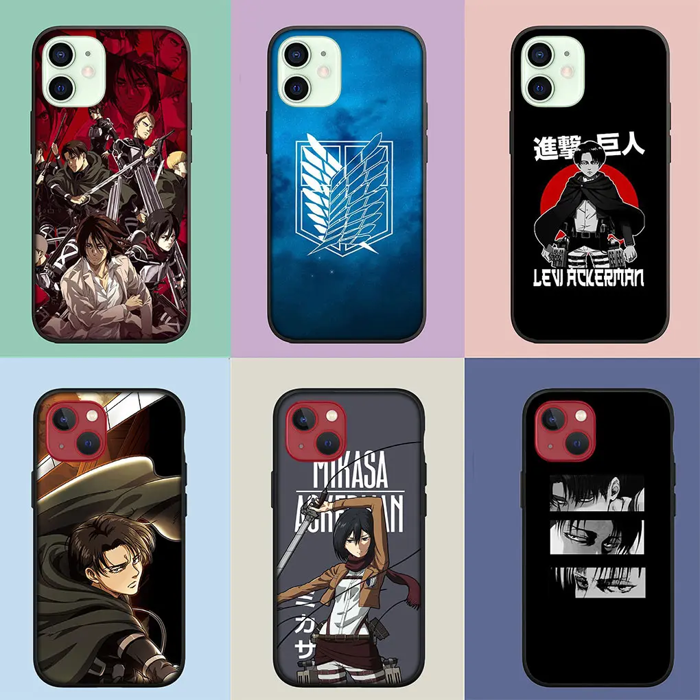 Levi атака на Титанов Эрен Jaeger чехол для телефона Apple iPhone 15 14 Plus 13 12 Mini Pro Max XR + 13Pro
