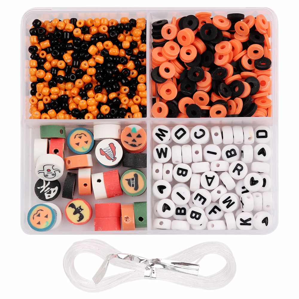 1 Коробка Бусины Из Полимерной Глины Стеклянные Акриловые С Буквами сделай Сам