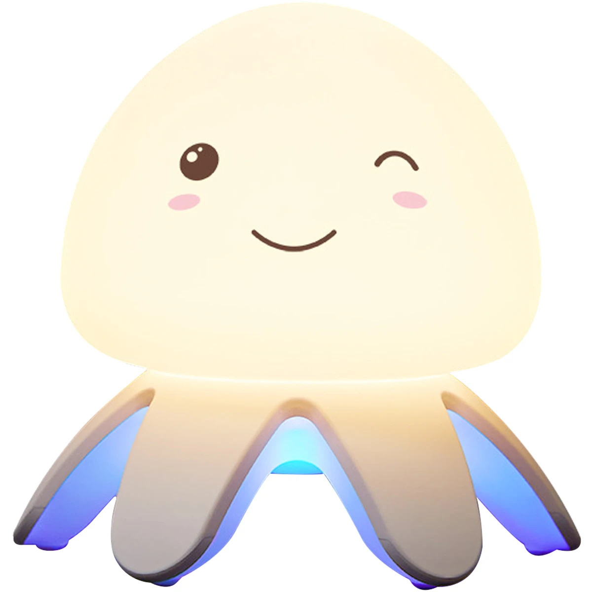 

Adjustable Jellyfish Night Lamp with Remote Control Music USB Rechargeable Night Light Color Changing Silicone Bedside Light