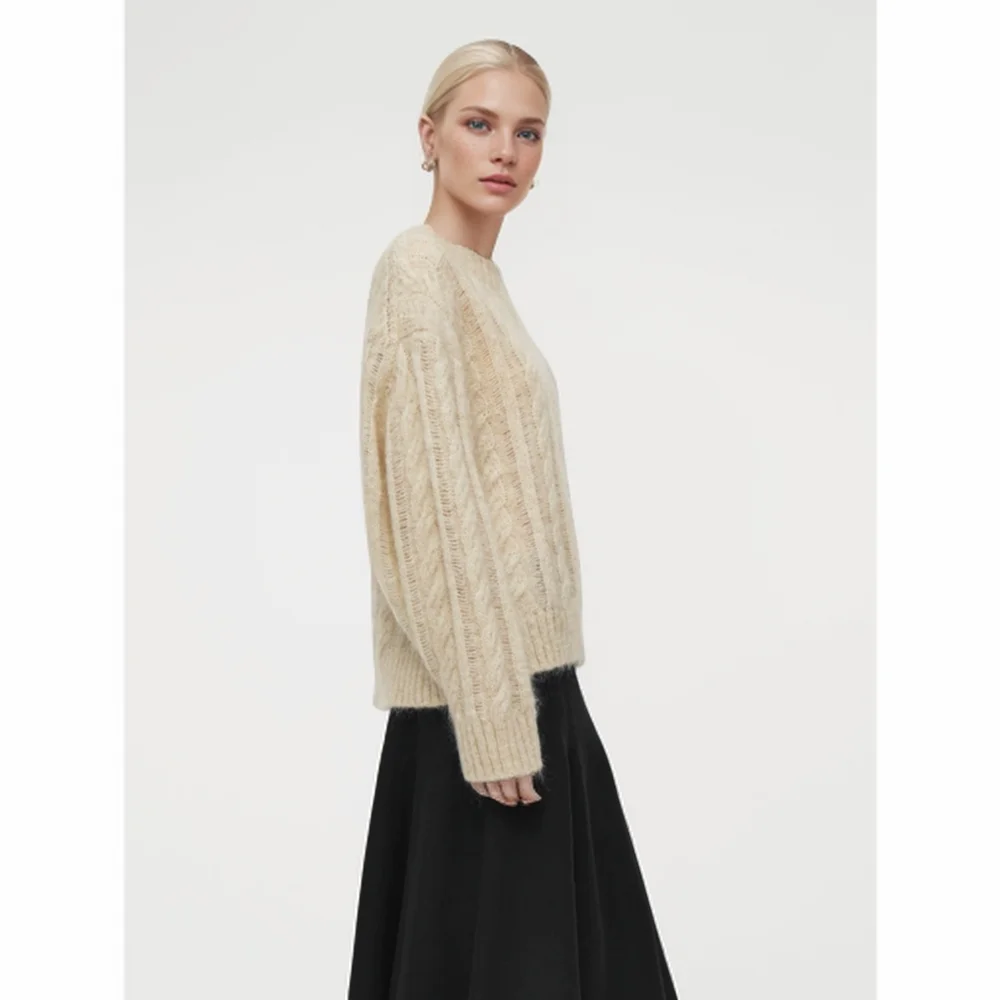 Повседневная версия Cos Lris смешанная модель 2024 с круглым вырезом осень и зима