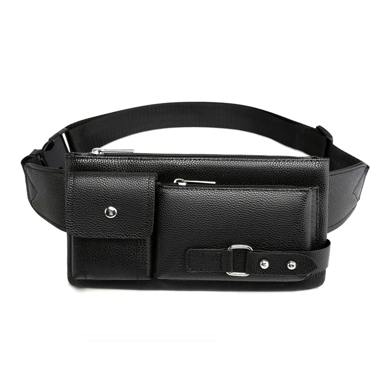 

Hip Bags Bag Male Belt Chest Bum Bag Men's Fanny Shoulder Sack Man Pouch Leather Phone For Pack Waist Male Brand