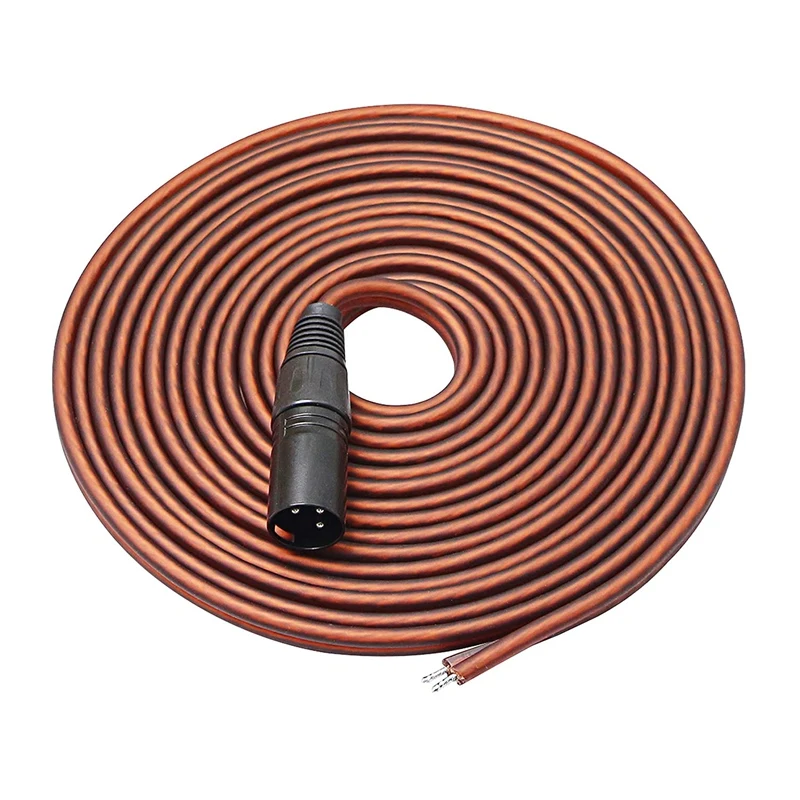 

Кабель для динамика XLR, неизолированный провод для динамика с позолоченным штекером XLR, 3-контактный Штекерный разъем, сменный аудиокабель с ...