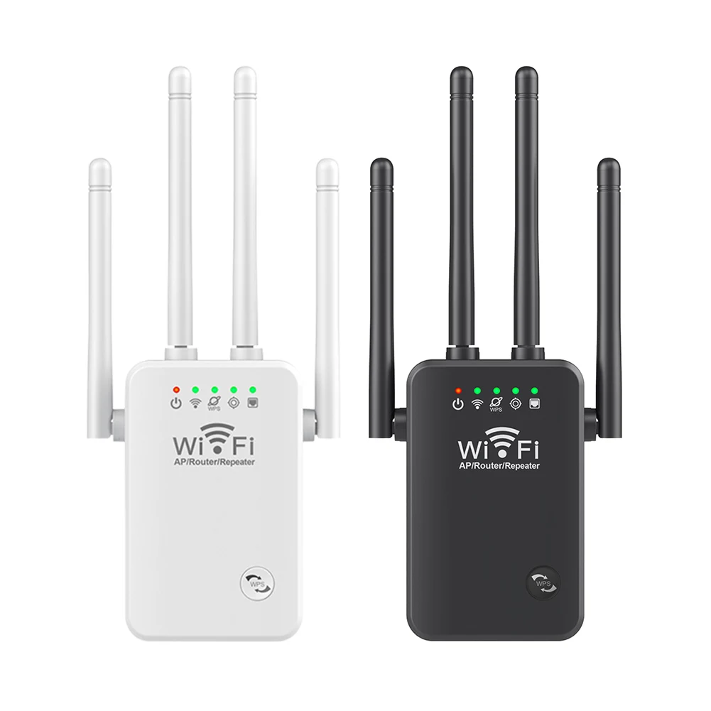 WiFi Extenders Signal Booster 2.4 GHz WiFi Amplifier 300Mbps Easy Setup 4 Antenna Long Range for Home with Ethernet Port