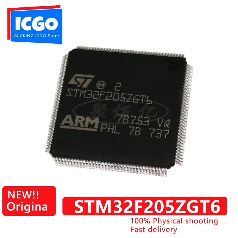 

(1 шт.) 100% оригинальный STM32F205ZGT6 LQFP-144 120MHz1M MCU Новый