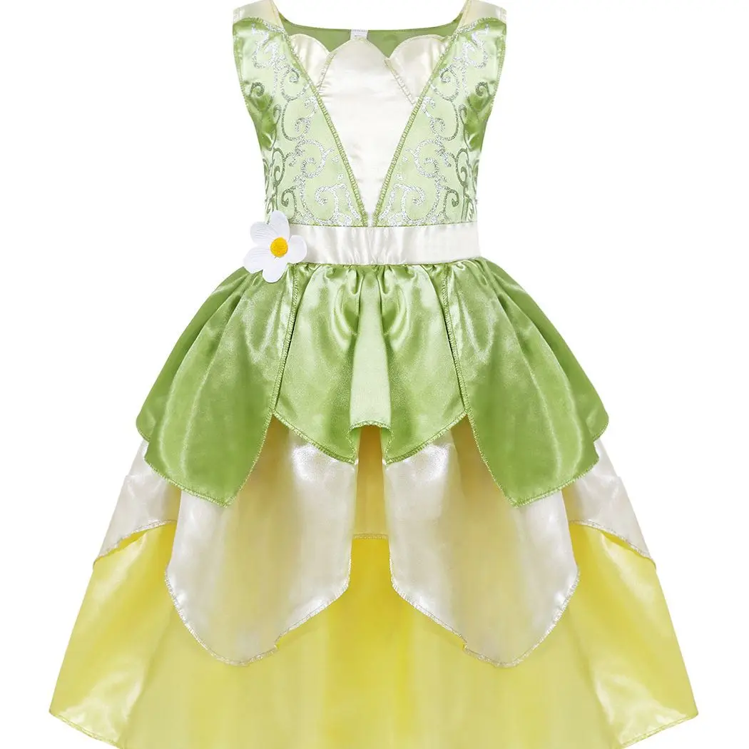 

Halloween Princess Dress Children's Dress Cosplay Green Princess Dress